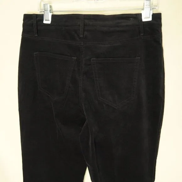 Juicy Couture Velvet Stiletto Jeans True Black High Rise Skinny Split Women's 30