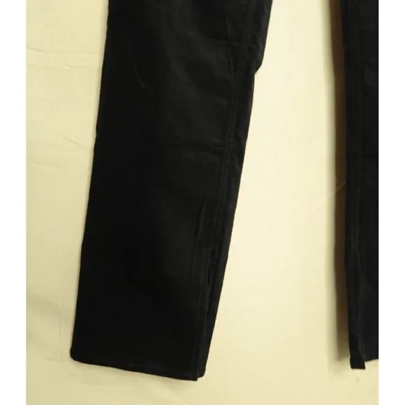 Juicy Couture Velvet Stiletto Jeans True Black High Rise Skinny Split Women's 30