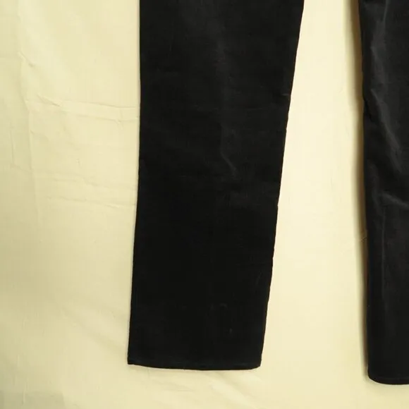 Juicy Couture Velvet Stiletto Jeans True Black High Rise Skinny Split Women's 30