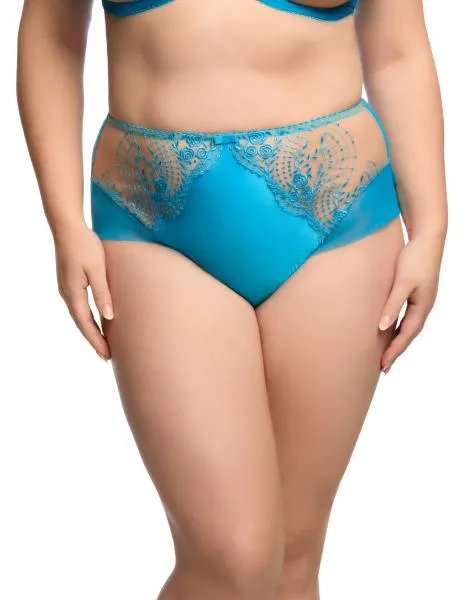 Julie's Roses High Waist Brief - Butterfly Blue -