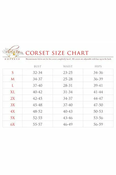 Lavish Rainbow Polka Dot Print Satin Mini Cincher Corset