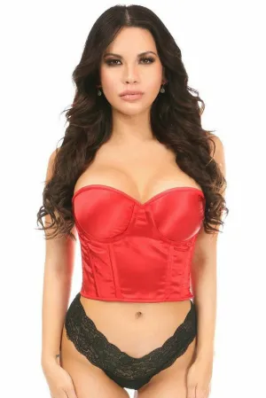 Lavish Red Satin Underwire Bustier