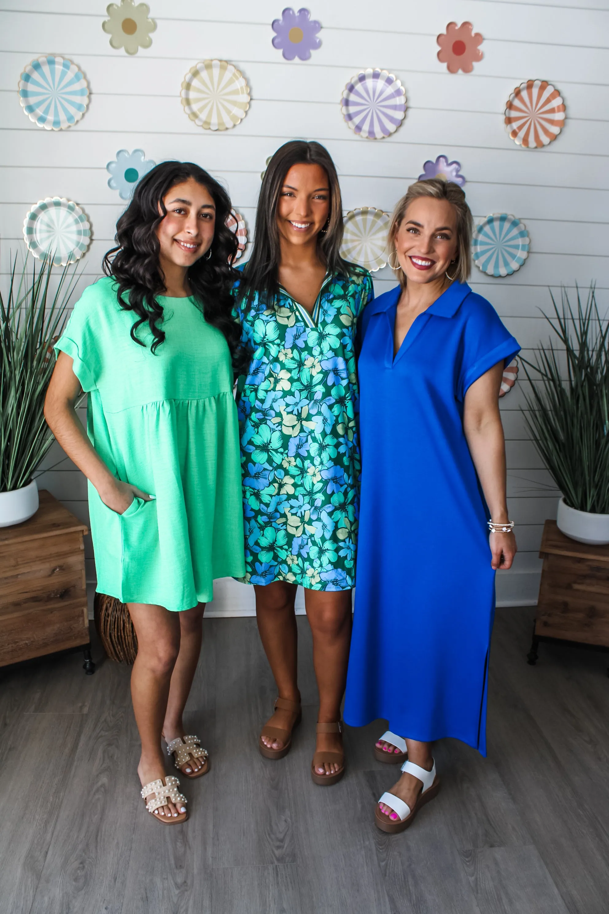 Lily Polo Dress • Green Floral