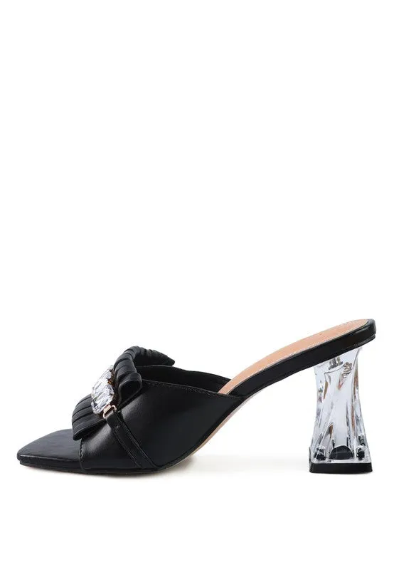 London Rag Fantasy Clear Heel Jewel Sandals