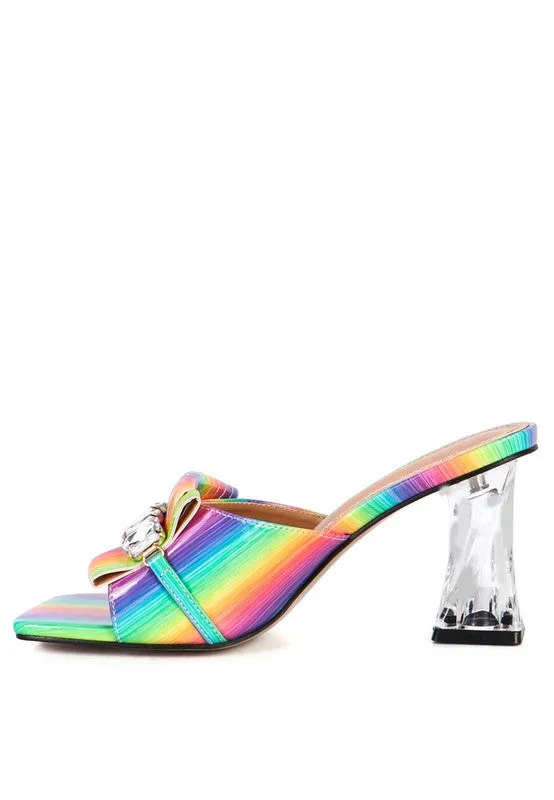 London Rag Fantasy Clear Heel Jewel Sandals