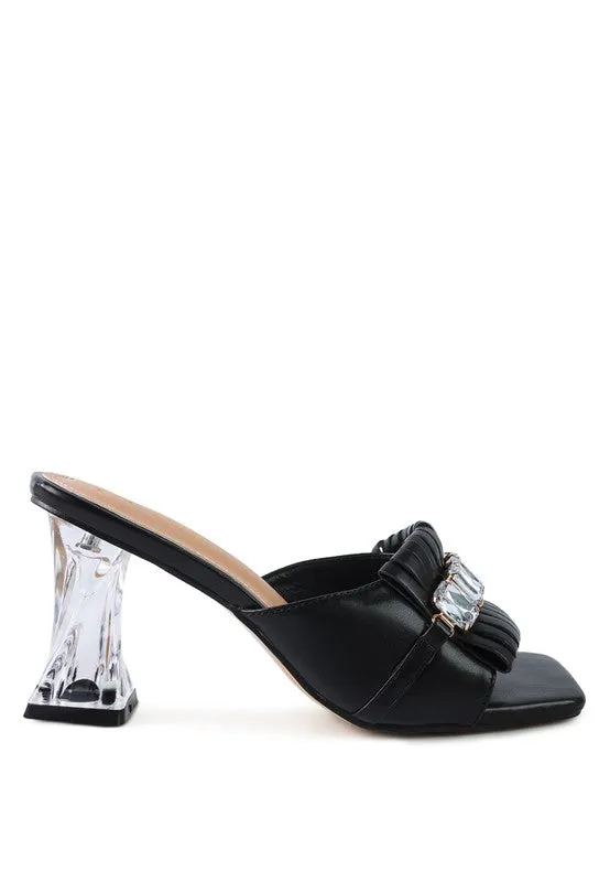 London Rag Fantasy Clear Heel Jewel Sandals