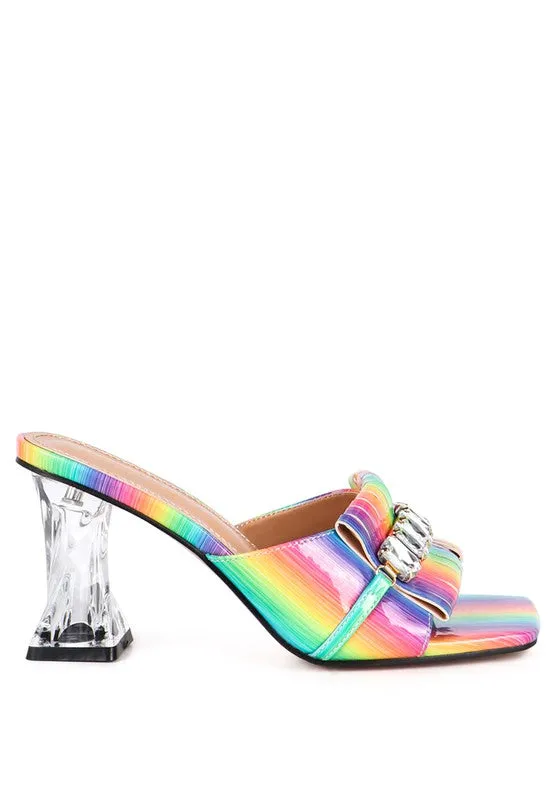 London Rag Fantasy Clear Heel Jewel Sandals