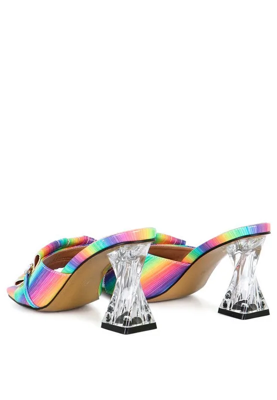 London Rag Fantasy Clear Heel Jewel Sandals