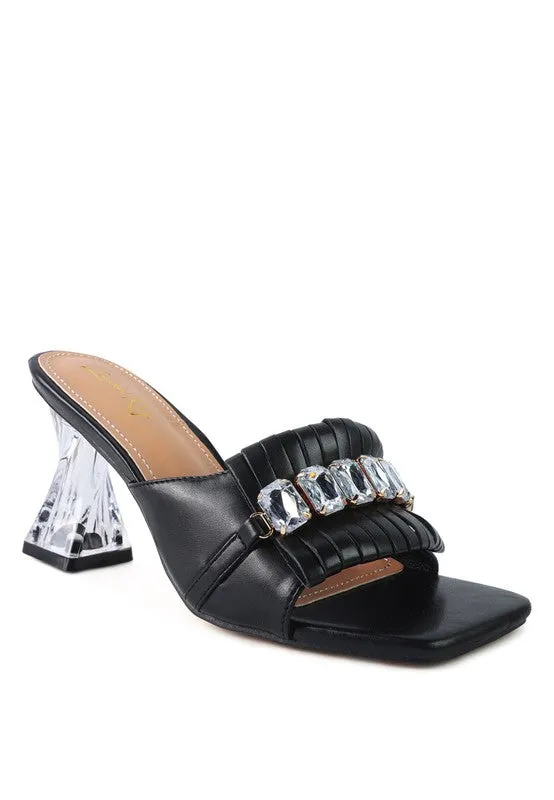 London Rag Fantasy Clear Heel Jewel Sandals