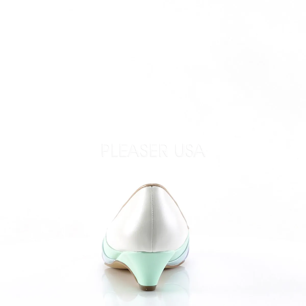 LULU-05  Whit-Mint Multi Faux Leather