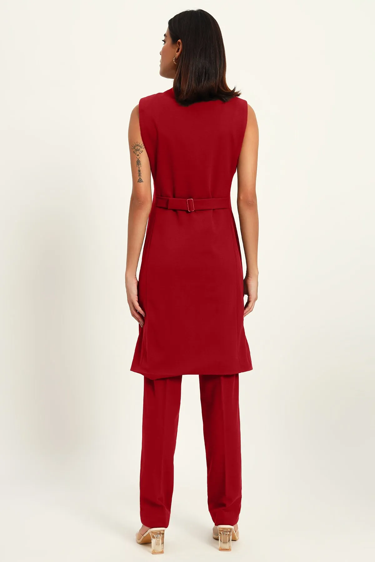 Majestic Longline Blazer Duo, Red