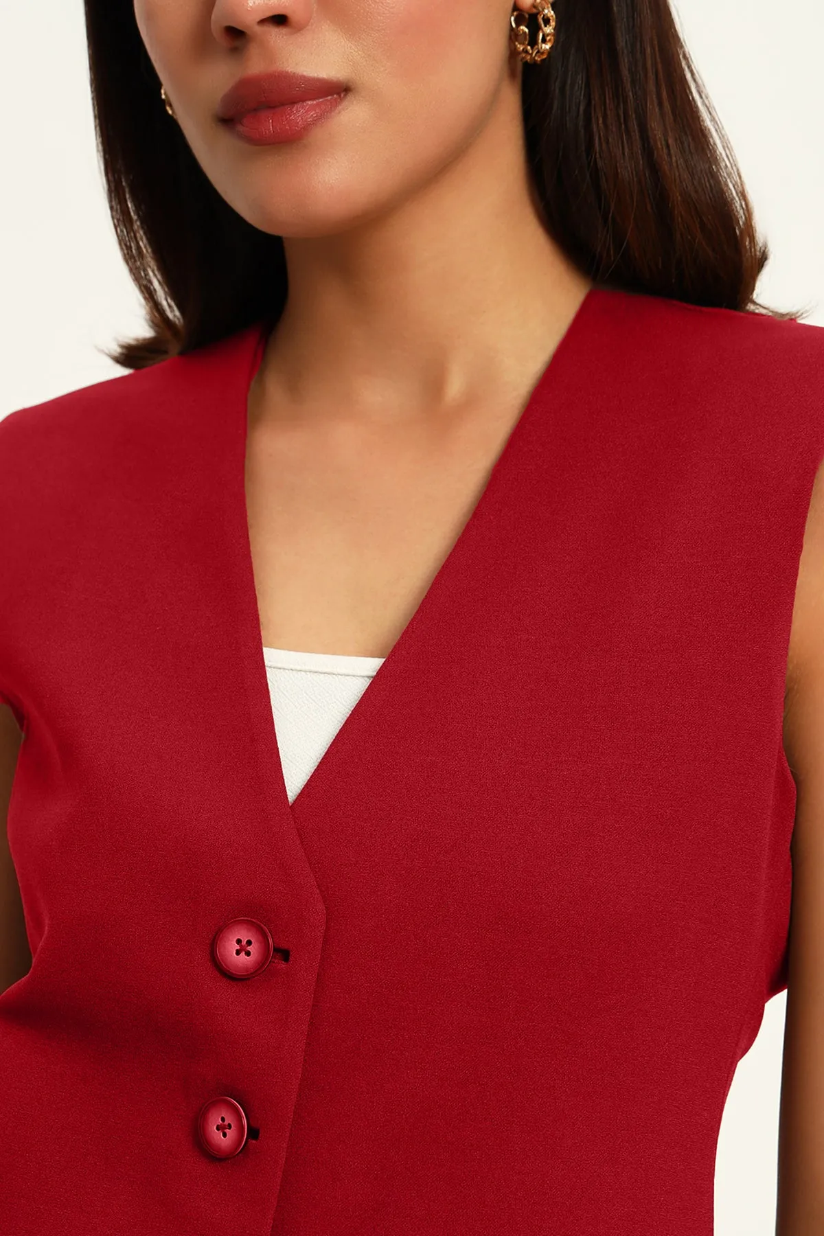 Majestic Longline Blazer Duo, Red