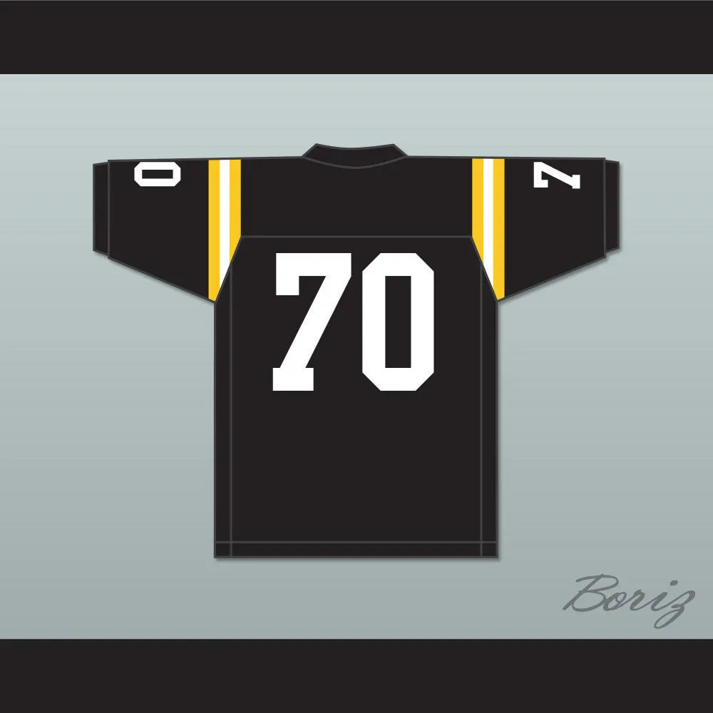 Max Mitchell 70 Neville High School Tigers Black Football Jersey 1