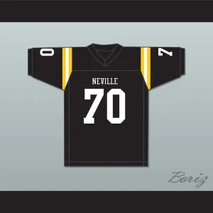 Max Mitchell 70 Neville High School Tigers Black Football Jersey 1