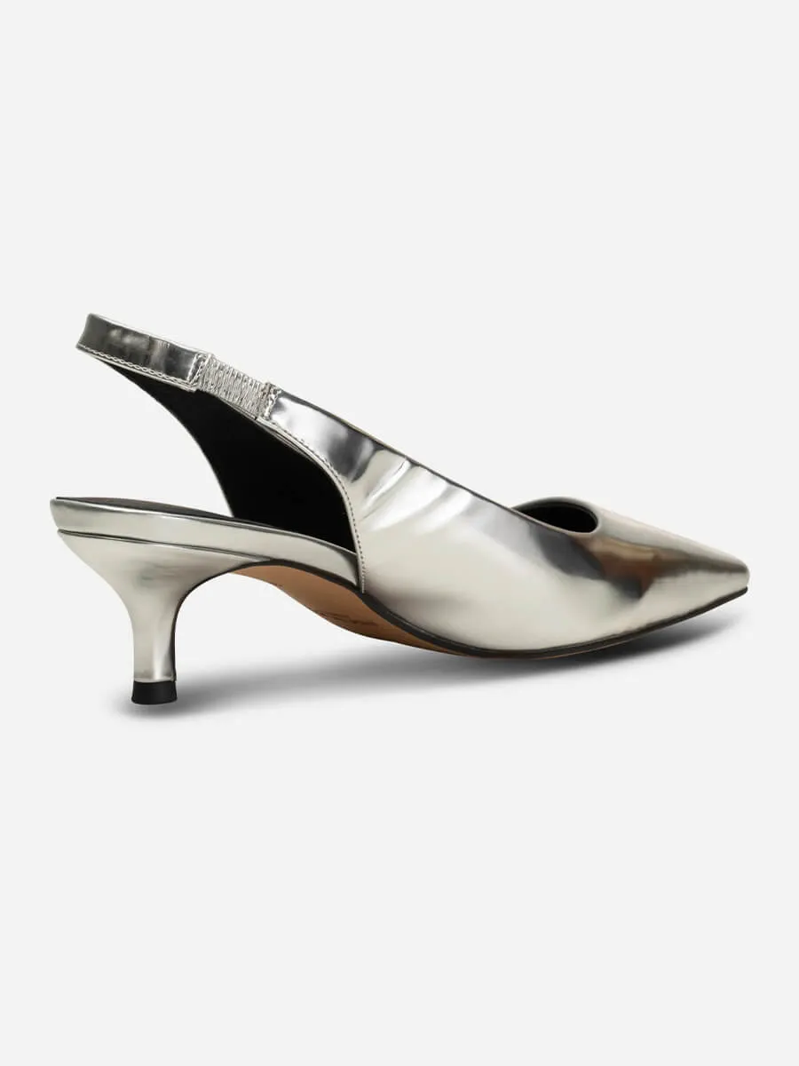 Maxine Slingback - Silver