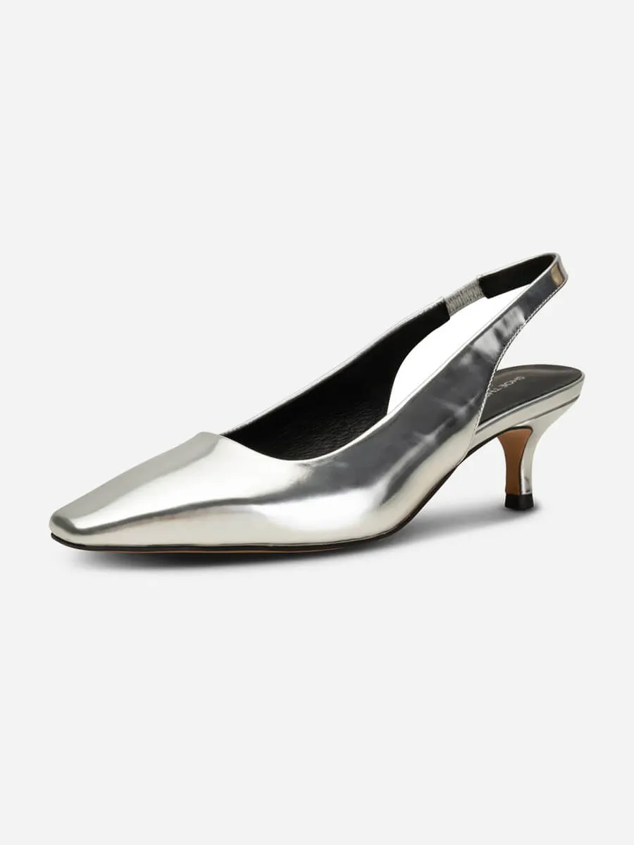 Maxine Slingback - Silver