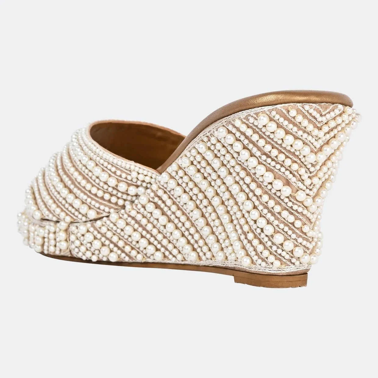 Merjen Gold Wedges For Women
