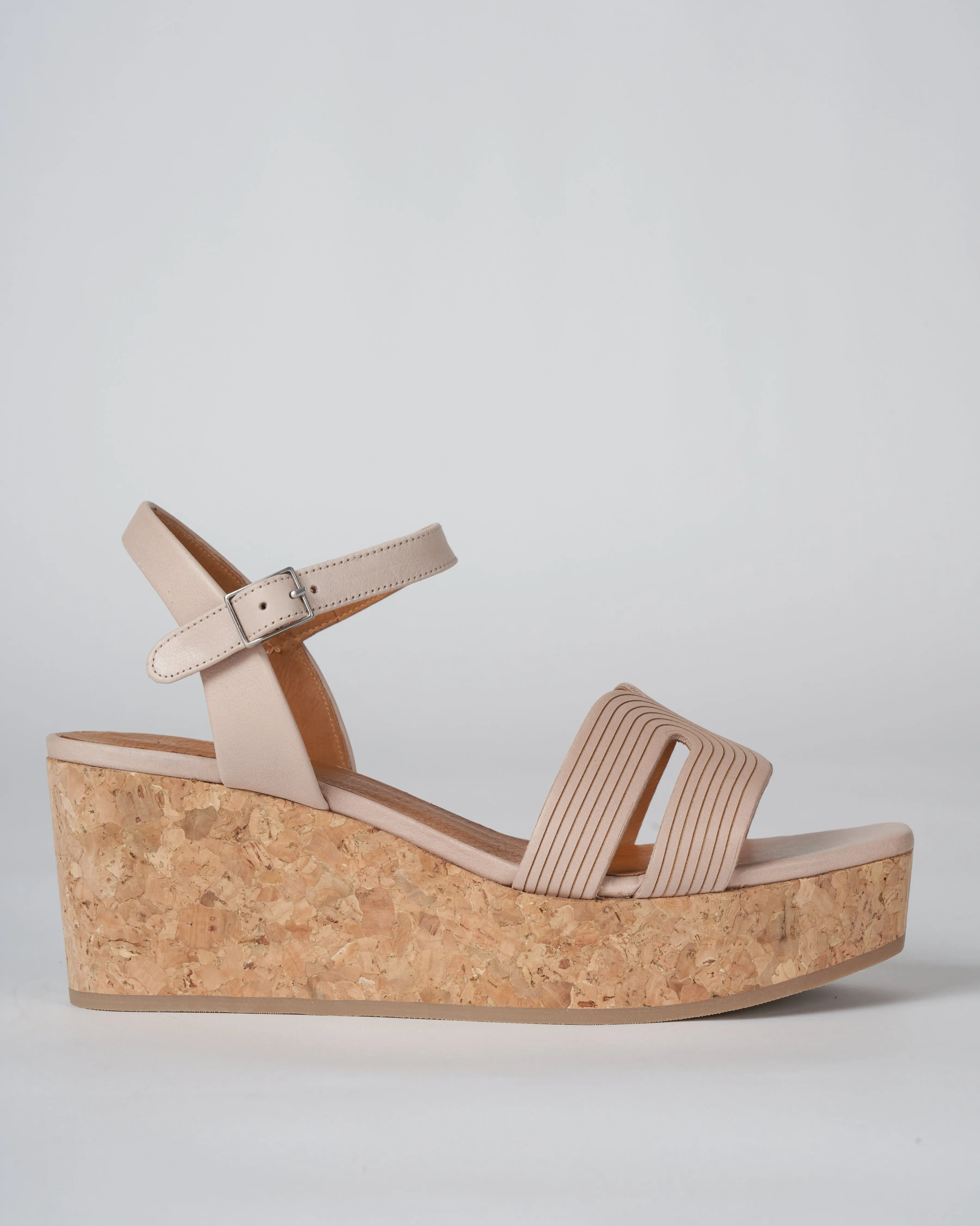 midwood wedge - talco bone - cork naturel