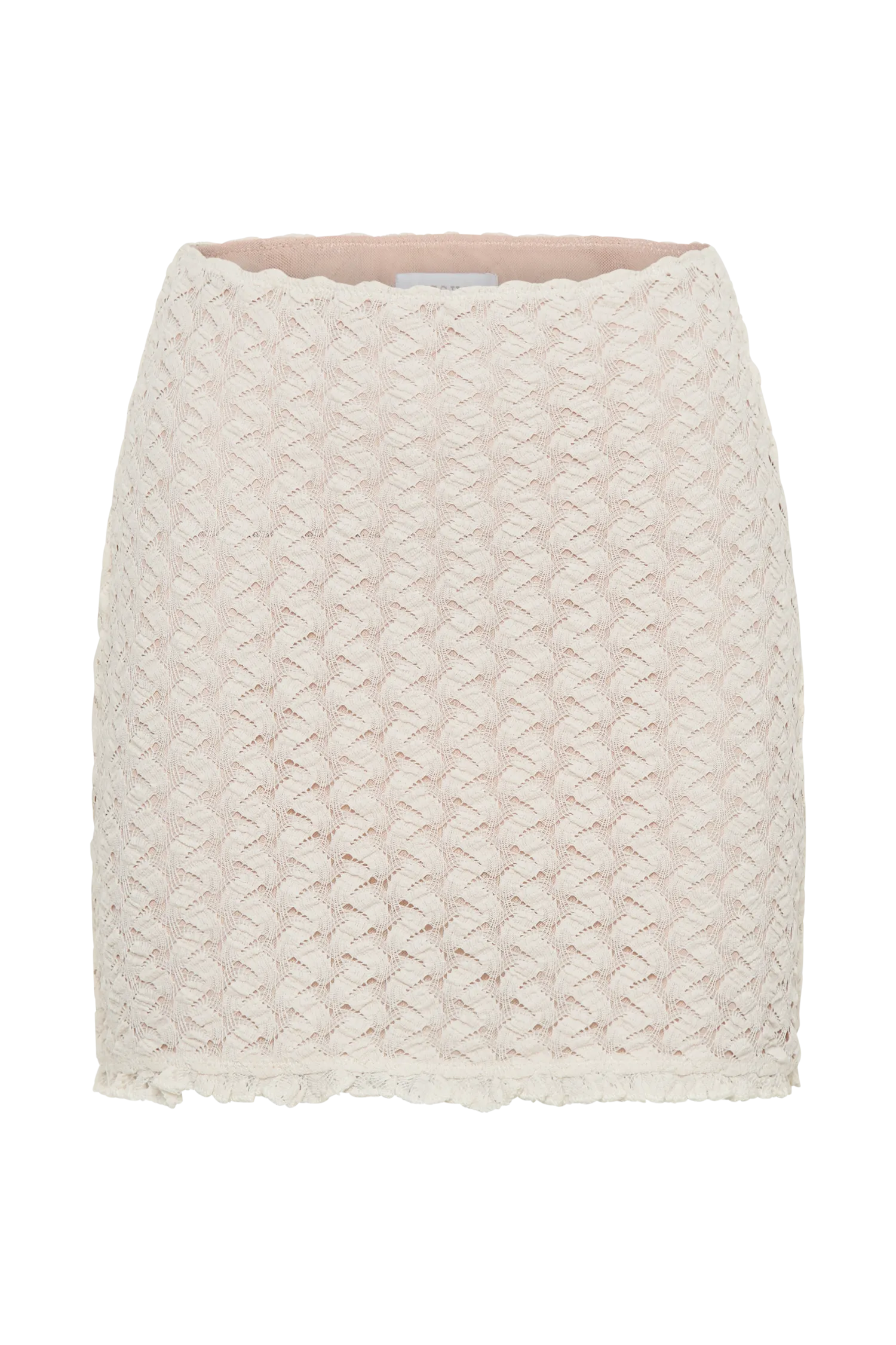 Morgan Mesh And Lace Mini Skirt - Ivory