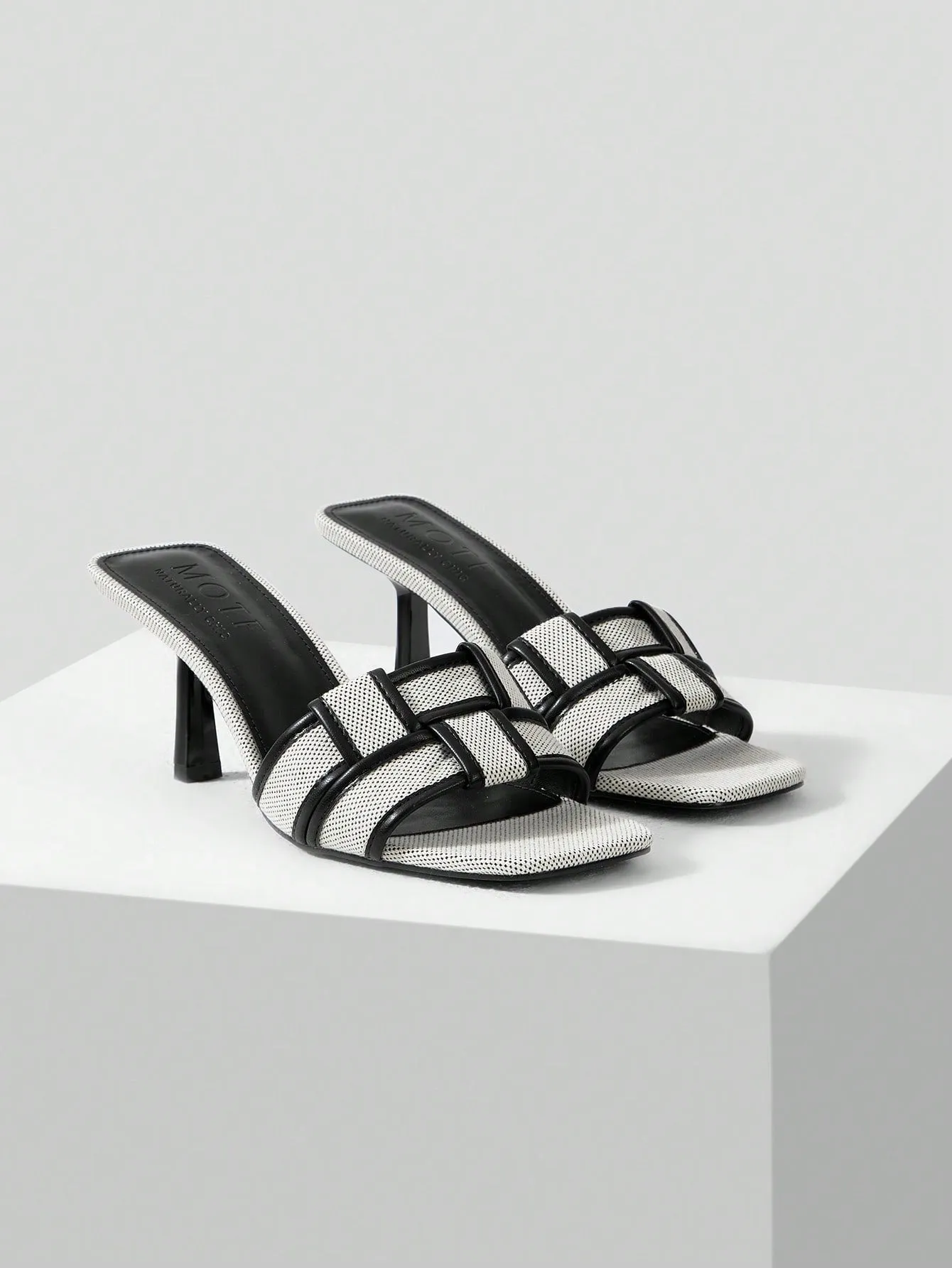 MOTF PREMIUM BRAIDED HEELED MULE SANDALS