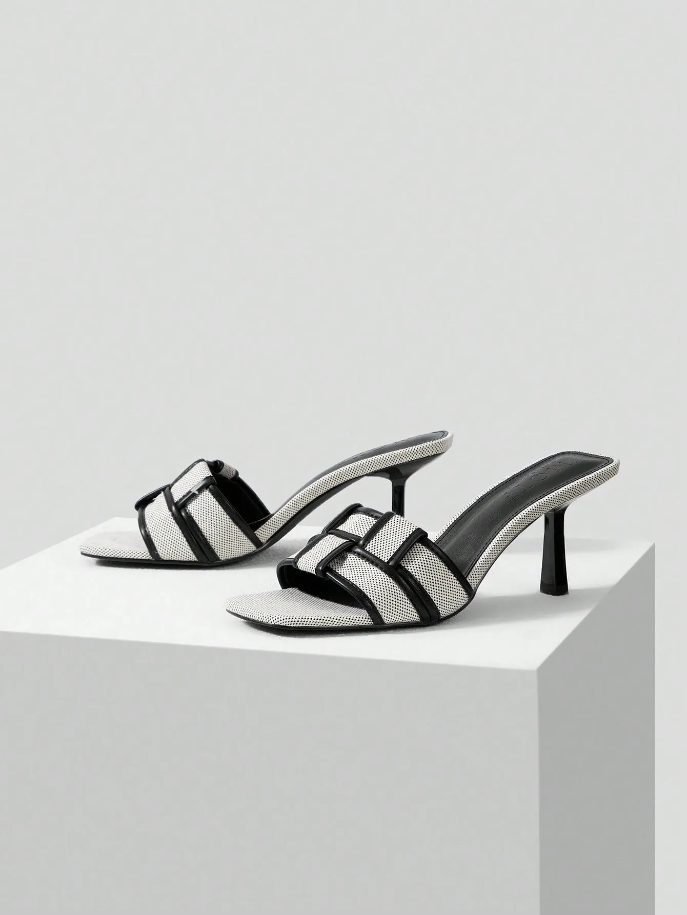 MOTF PREMIUM BRAIDED HEELED MULE SANDALS