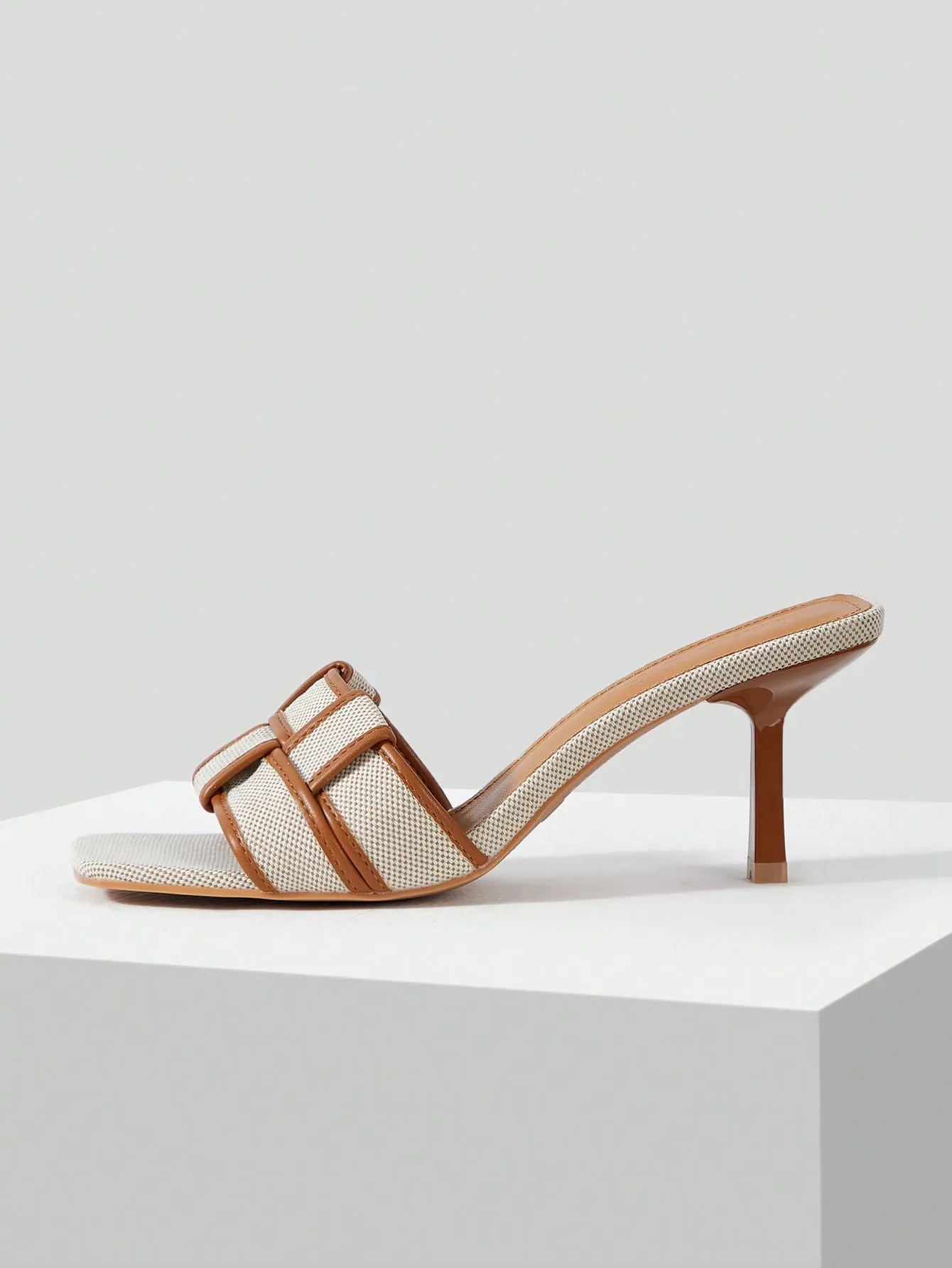 MOTF PREMIUM BRAIDED HEELED MULE SANDALS