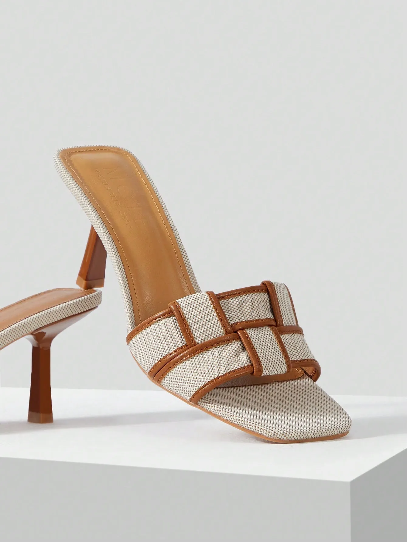 MOTF PREMIUM BRAIDED HEELED MULE SANDALS