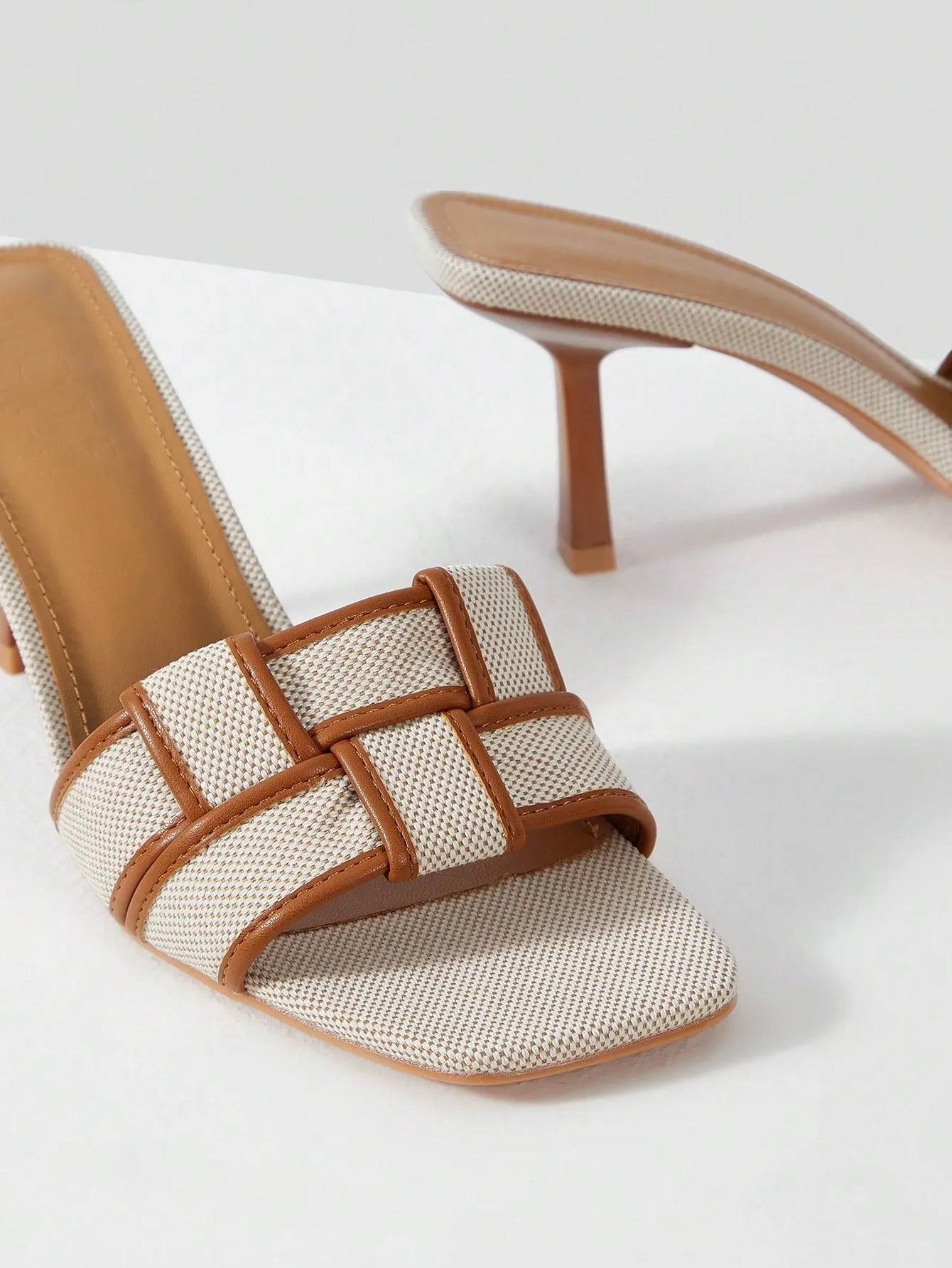 MOTF PREMIUM BRAIDED HEELED MULE SANDALS