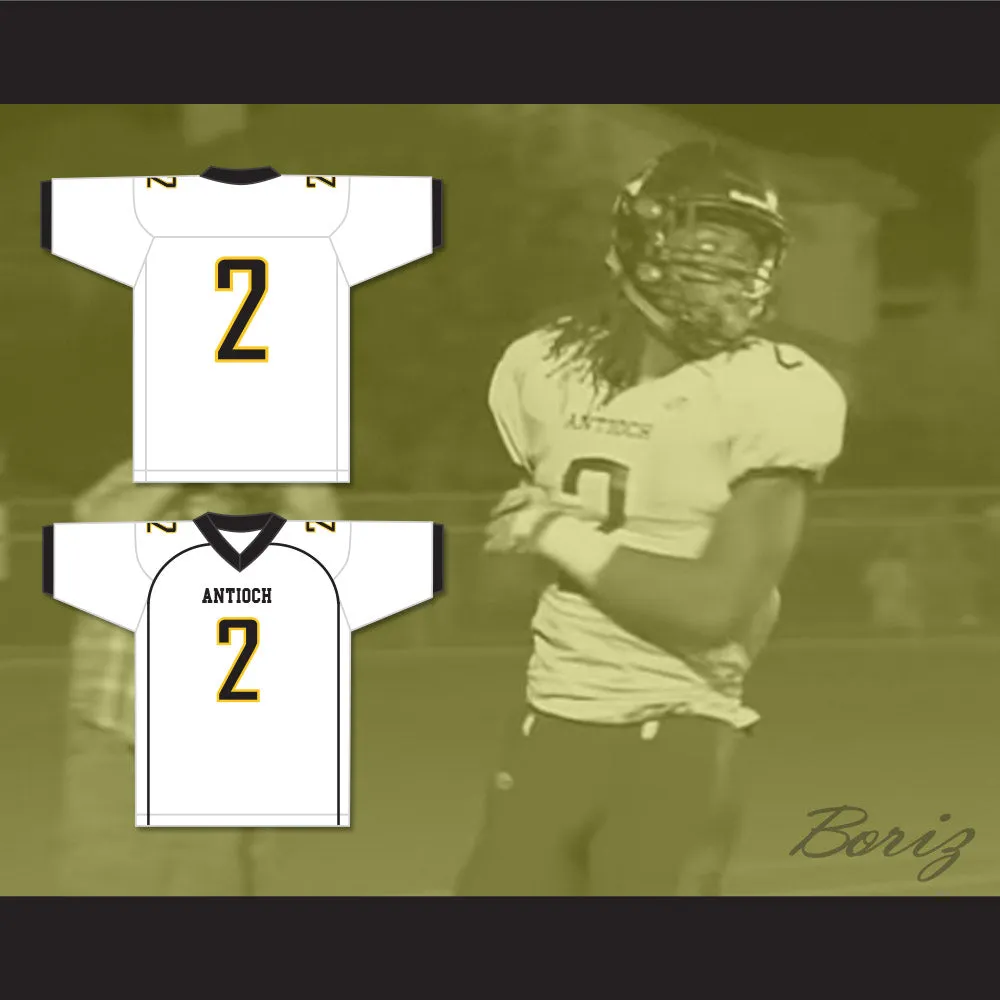 Najee Harris 2 Antioch High School Panthers White Football Jersey 1