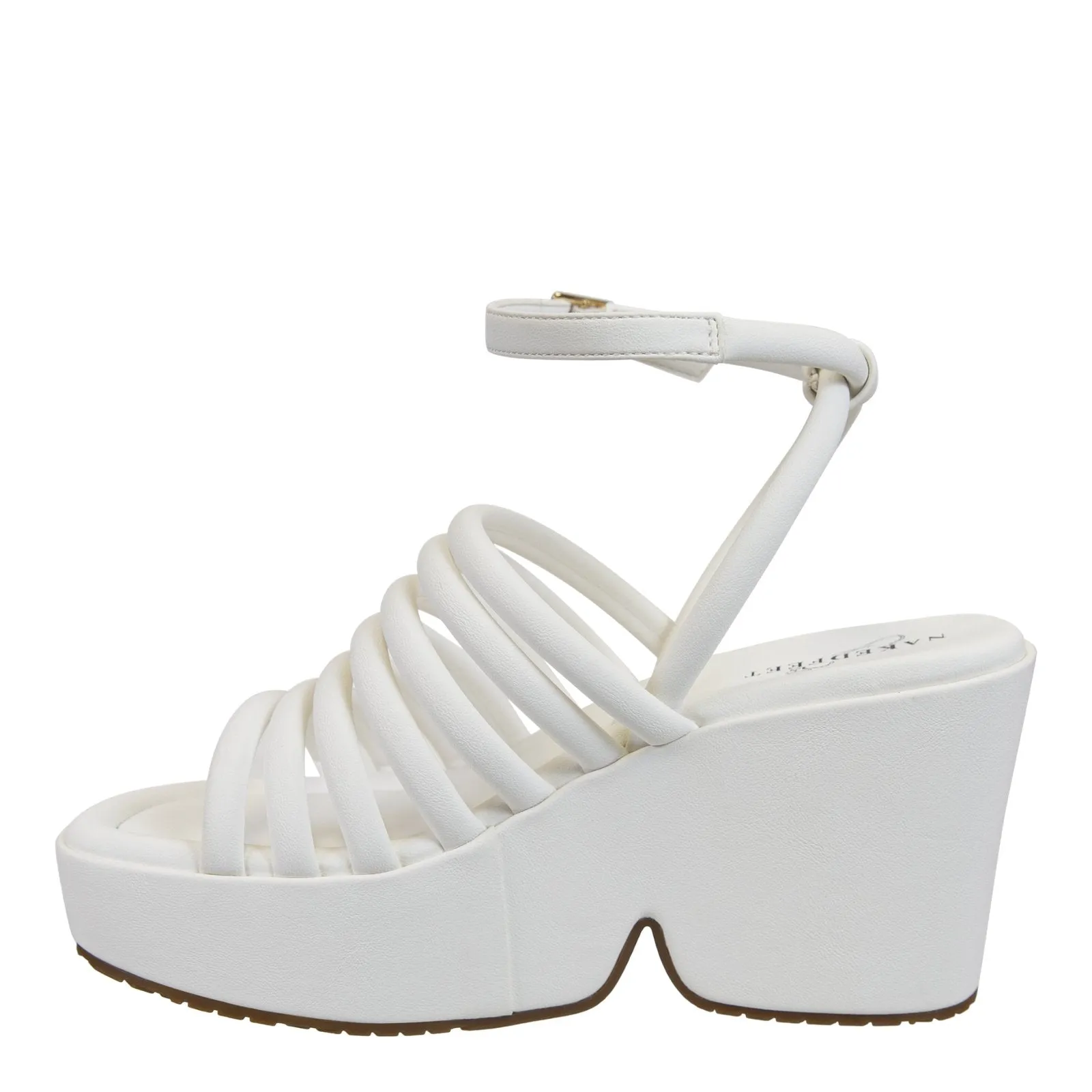 Naked Feet: ANTIPODE in WHITE Heeled Sandals