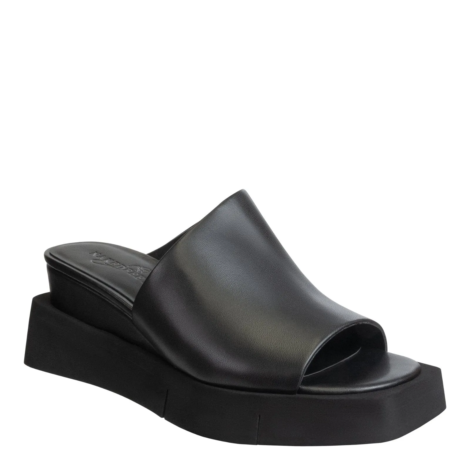 NAKED FEET - INFINITY in BLACK Wedge Sandals