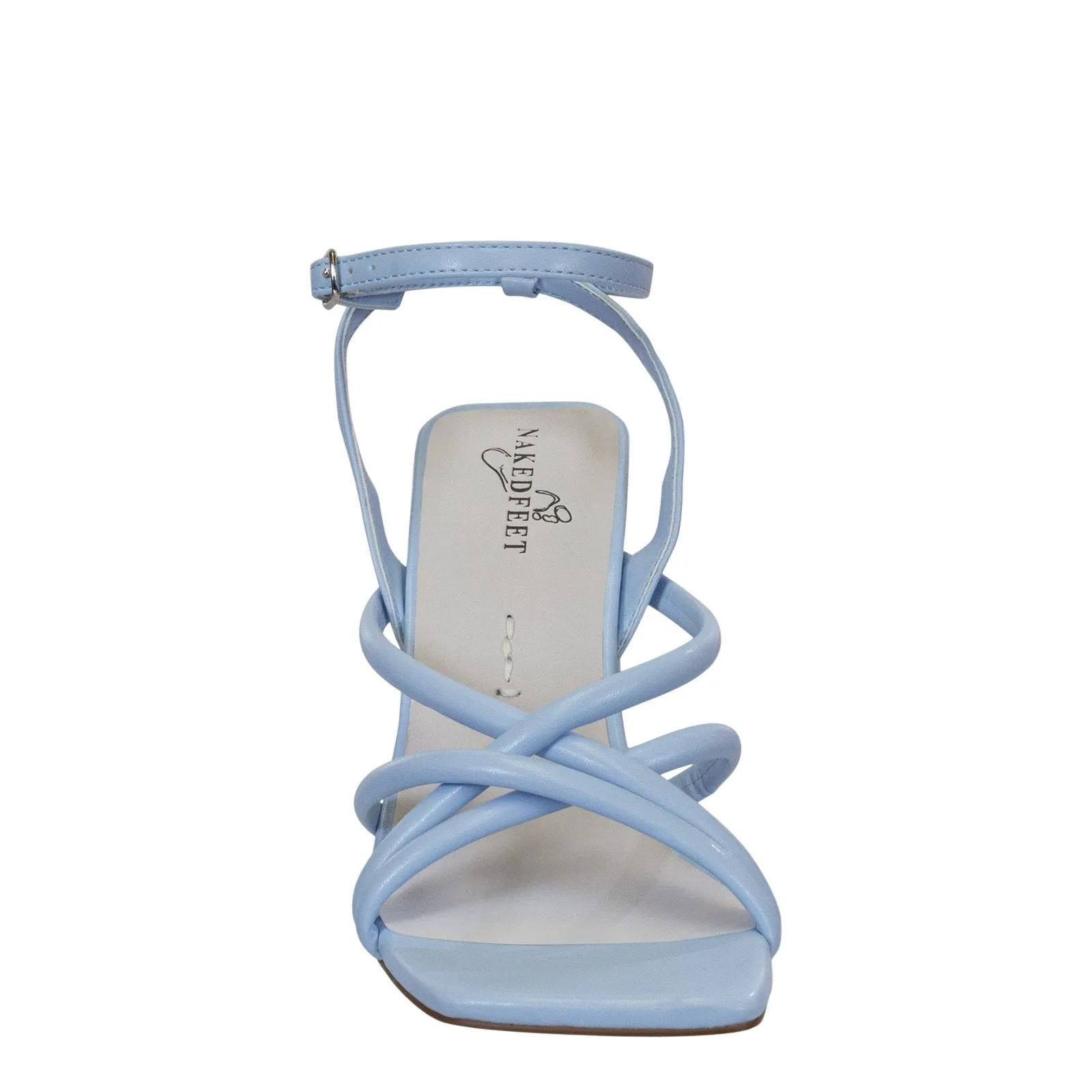 Naked Feet: MOOD in LIGHT BLUE Heeled Sandals
