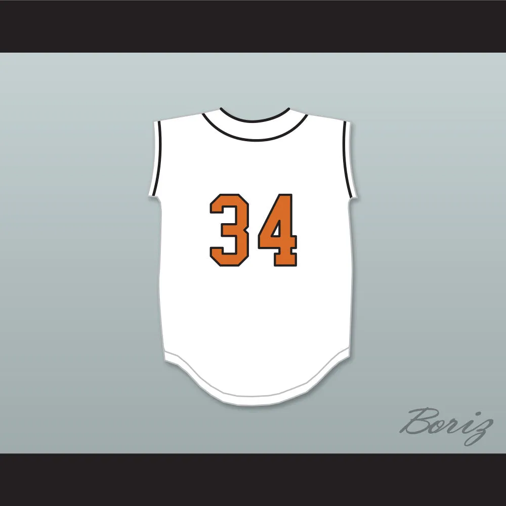 Nolan Ryan 34 Alvin High School Yellowjackets White Baseball Jersey 3