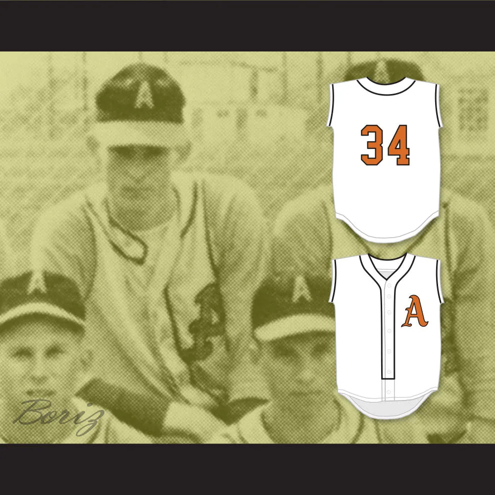 Nolan Ryan 34 Alvin High School Yellowjackets White Baseball Jersey 3