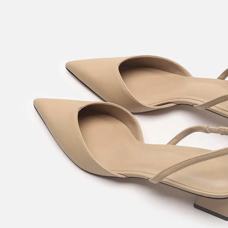 NOLEN - Minimalist Slingback Block Heel Sandals