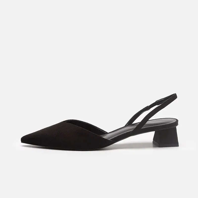 NOLEN - Minimalist Slingback Block Heel Sandals