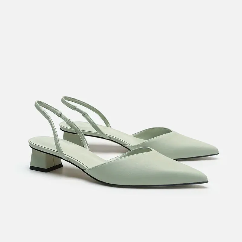NOLEN - Minimalist Slingback Block Heel Sandals