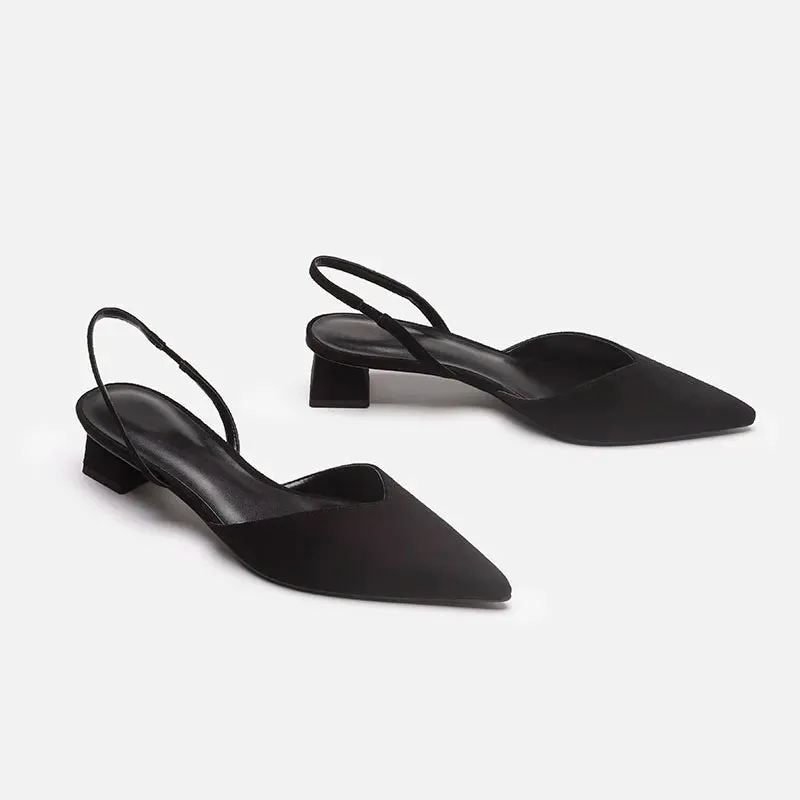 NOLEN - Minimalist Slingback Block Heel Sandals