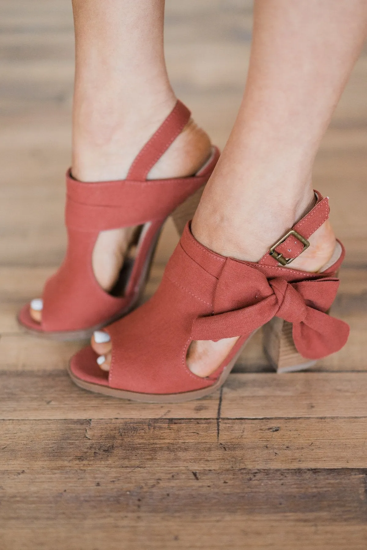 Not Rated Haida Heeled Sandal ~ Terracota