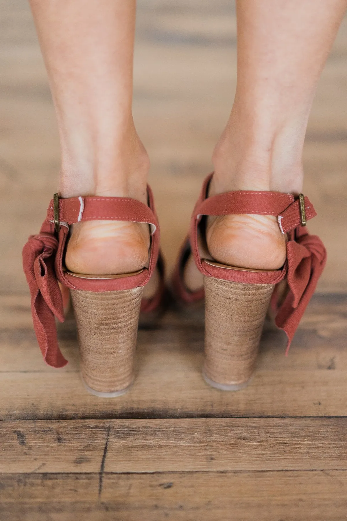 Not Rated Haida Heeled Sandal ~ Terracota