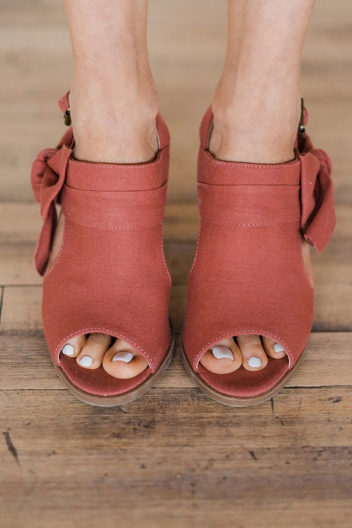 Not Rated Haida Heeled Sandal ~ Terracota