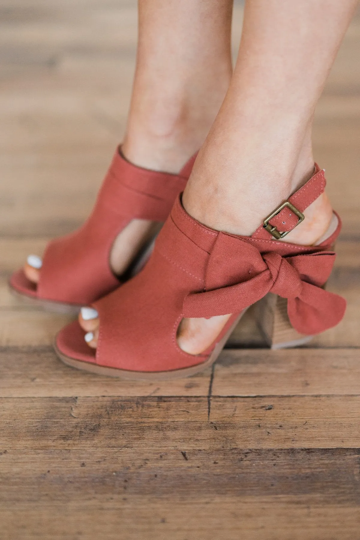 Not Rated Haida Heeled Sandal ~ Terracota