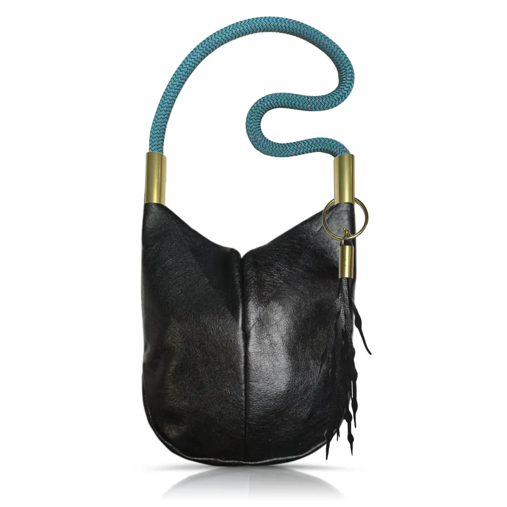 Original Wildwood Bag | Large Crossbody in Black Metallic Leather