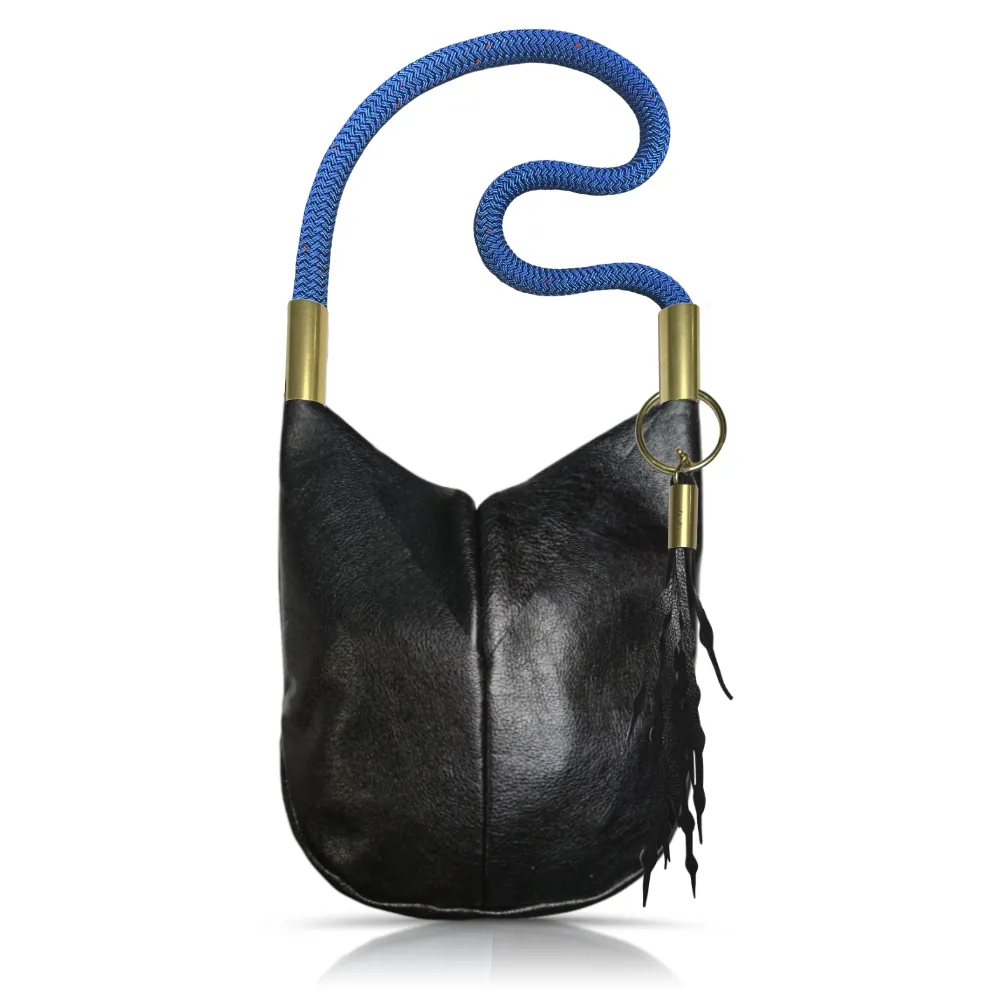 Original Wildwood Bag | Large Crossbody in Black Metallic Leather