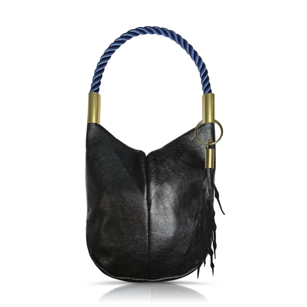 Original Wildwood Bag | Large in Black Metallic Leather