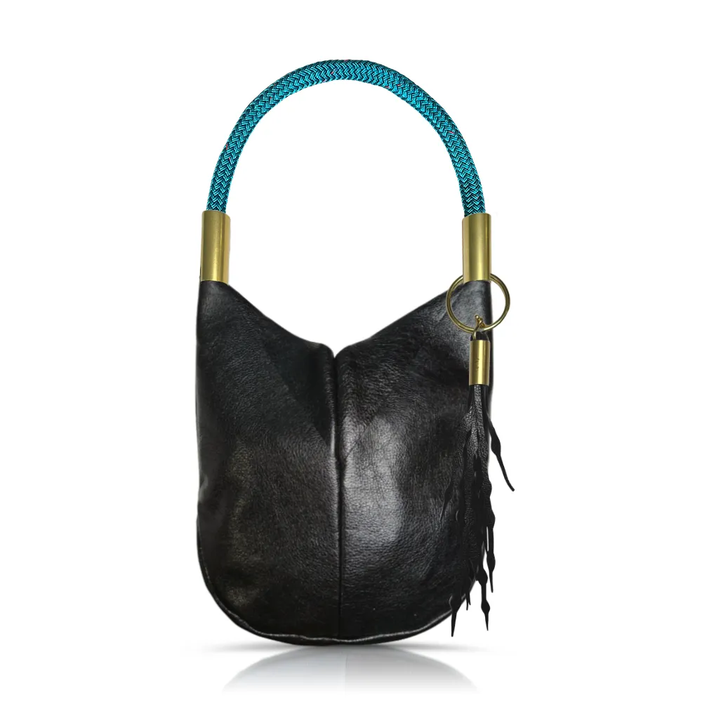 Original Wildwood Bag | Large in Black Metallic Leather