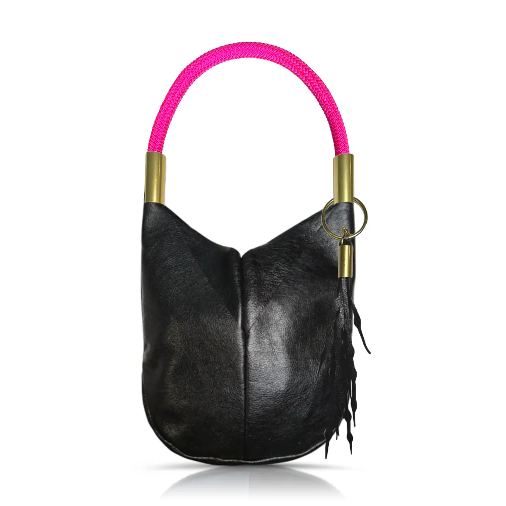 Original Wildwood Bag | Large in Black Metallic Leather
