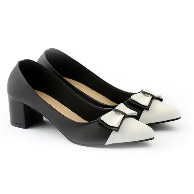 Ostrow Black & White Heeled Pumps