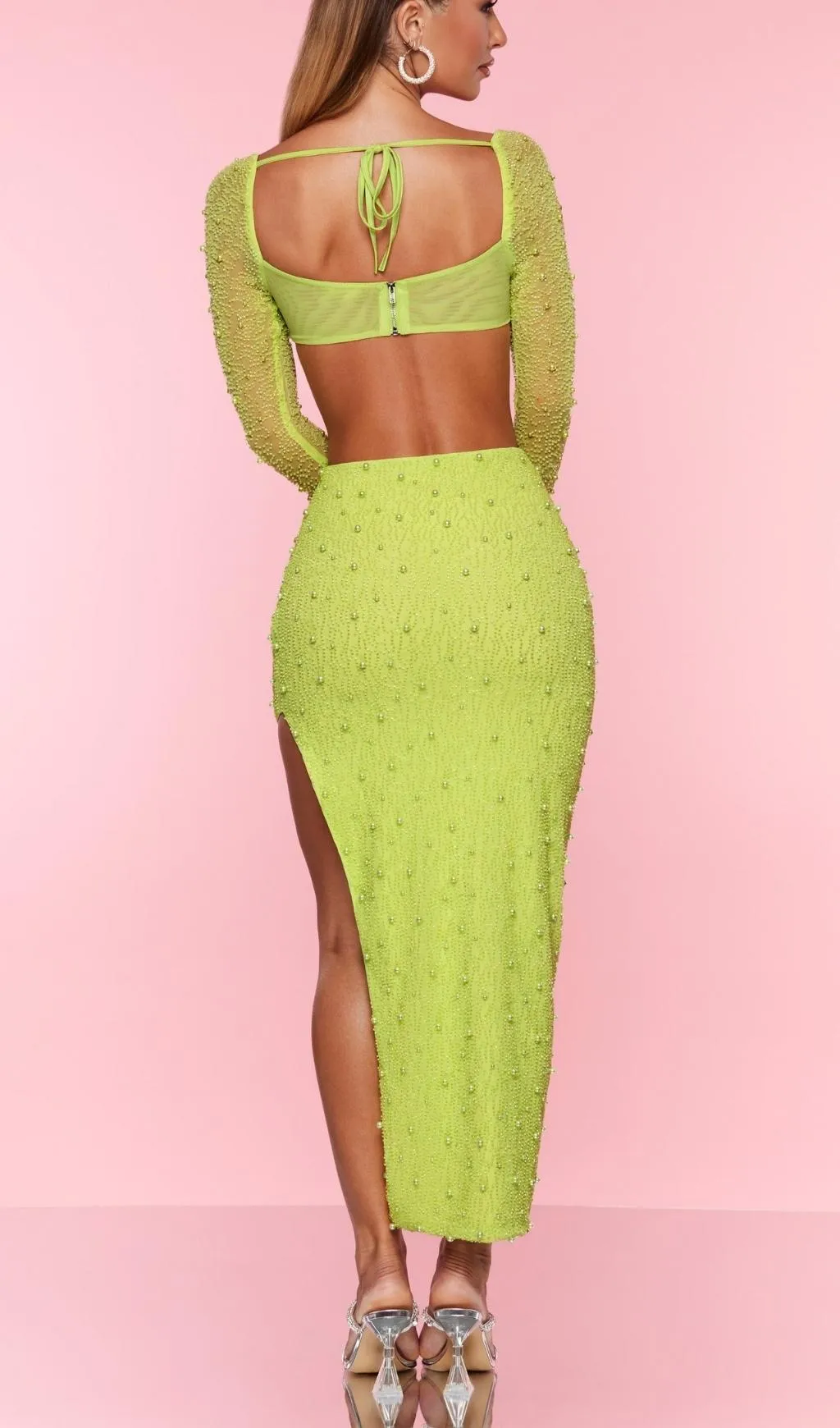 PEARL LONE SLEEVE TWO PIECE DRESS