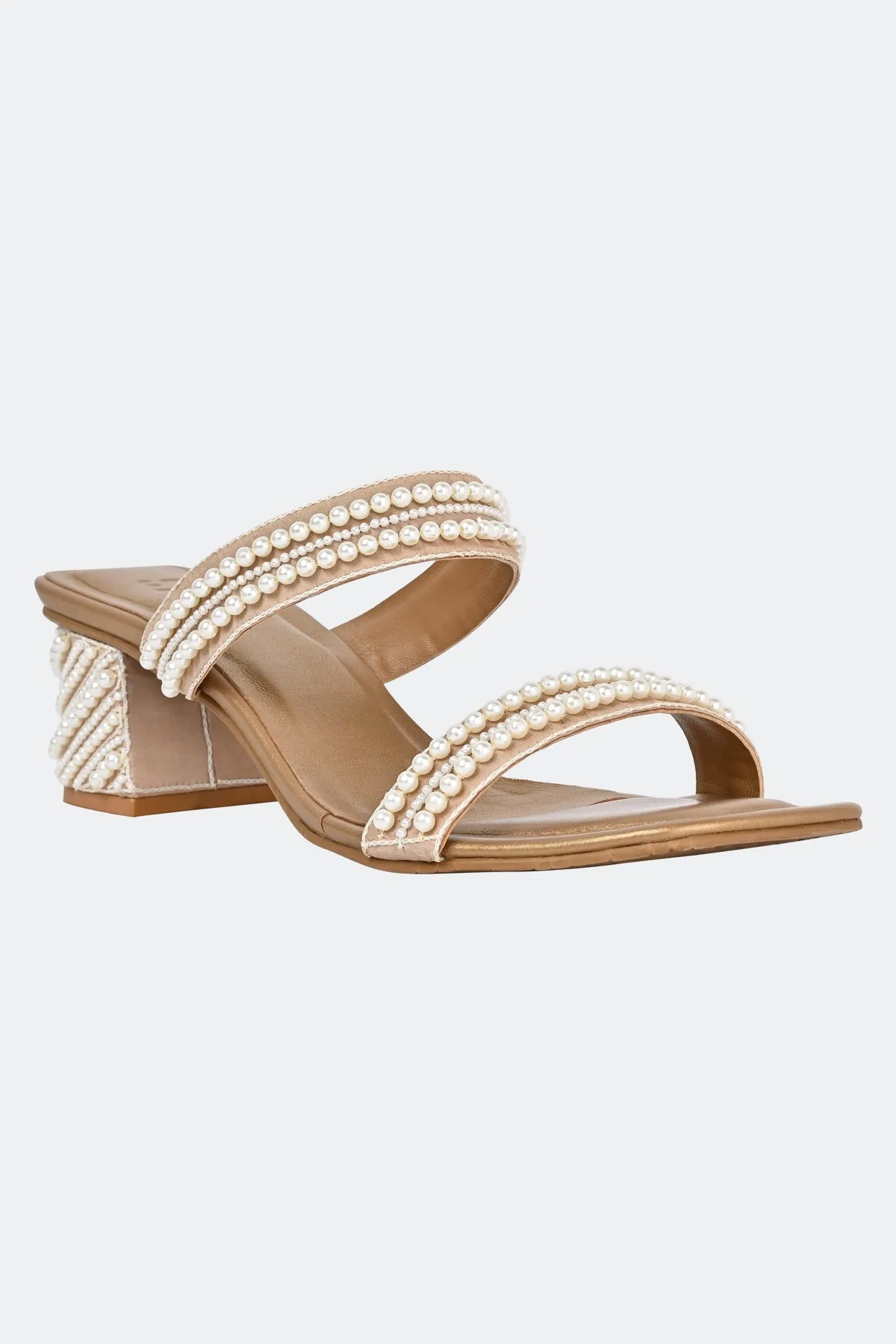 Perla Gold Heels For Women